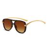 Gafas de Sol de Aviador Modelo Nuevo 2026 para Mujer con Patillas Metálicas Retorcidas, Gafas de Calle de Alta Gama para Hombre, Gafas de Sol de Marco Grande con Doble Puente