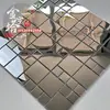 Pacote de Adesivos Decorativos Mosaico de Aço Inoxidável Metal Prata Escovado Superfície Espelhada para Pilares Balcões de Bar Paredes de Fundo de Restaurante