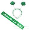 Faixa de Cabeça e Alça de Ombro para Festa Irlandesa Conjunto de 2 Peças Acessórios para Vestido do Festival de São Patrício