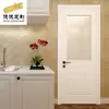 Porta de Madeira Maciça para Banheiro com Vidro Porta Interna à Prova de Som Porta de Madeira Maciça Composta sem Pintura para Cozinha Porta Interna Porta de Correr