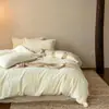 Nuevo Juego de Cuatro Piezas de Terciopelo de Leche, Cubre Edredón de Felpa de Terciopelo Coral Francés Retro, Juego de Cama de Invierno de Lana de Tres Piezas