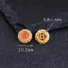 Ágata Rojo del Sur Hielo-Rojo Natural Accesorios para Pulseras Collares DIY Cuentas Espaciadoras S92 Plata Pura Chapada en Oro Cara de Anillo de Ágata Rojo Sol Dorado