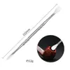 Pinça de tabaco de aço inoxidável de ponta dupla do fabricante, usada para limpar cachimbos e retirar pasta de tabaco; uma ferramenta de limpeza e acessório para cachimbos de tabaco e recipientes de tabaco de cabo longo
