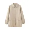 2026 Informal Otoño Nuevo Transfronterizo Europeo y Americano Ropa de Mujer Moda Callejera Chaqueta Larga Piloto Abrigo