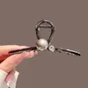 Presilha Grande Sense Black Pearl Elegante Placa Traseira para Cabelo Pinça Tubarão Grande Simples Grampo de Cabelo para Mulheres