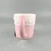 Taza de Cerámica Linda con Forma de Bota 3D con Lazo Rosa y Cara Sonriente, Taza de Café Creativa para el Hogar