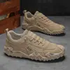 Nuevos Zapatos de Cuero para Hombre para Exportación, Cómodos Antideslizantes de Suela Gruesa para Uso Casual Deportivo, Modernos Estilo Coreano Moda Zapatos Casuales