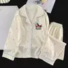 2026 Pijamas Nuevos para Niños Primavera y Otoño Estilo Coreano Cárdigan para Niños Mayores Niñas Adolescentes Ropa de Casa Infantil Conjunto de Ropa Infantil