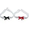 Collar con Campana y Lazo Rojo Terciopelo Navideño Gargantilla de Felpa para Mujer Cadena para Clavícula Accesorios