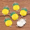 Varios Accesorios de Joyería DIY de Aleación Encanto de Esmalte Dorado Kc Serie de Frutas Plátano Pera Fresa Sandía Conectores