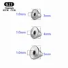 Pendientes de Aleación de Titanio F136 con Tornillos Cónicos Dentados Internos para Oreja, Studs para Cejas, Studs para Lengua, Studs para Labios, Joyería para Piercings Cabezal de Repuesto de Titanio G23