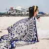 Nuevo estilo étnico bufanda chal de algodón y lino para mujer, verano, viaje a la playa, doble uso, protección solar extragrande, bufanda de playa al por mayor
