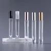 Botella Roller de 10 ml Botella de Vidrio de Fondo Grueso Botella de Perfume Redonda Cuadrada Botella Roller de Aceites Esenciales Botella de Recarga de Perfume Cosméticos