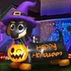 Bestseller transfronterizo linterna de calabaza con calavera de Halloween decoración inflable de cachorro adorno navideño accesorio para jardín exterior
