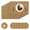 Los manteles individuales de PVC texturizado son impermeables, a prueba de aceite y aislantes del calor, adecuados para mesas de comedor en casa y hoteles, fáciles de limpiar, rectangulares con esquinas redondeadas