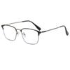 Gafas de lectura de marca BJYX, marco completo, caja de negocios, ultraligeras, ultratransparentes, de color sólido, de metal, de alta calidad, anti luz azul, espejo plano