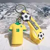 Chaveiro de Borracha Macia 3D Série de Camisas Planeta do Futebol Transfronteiriço Pingente de Bolsa Máquina de Garra Pequenos Presentes Atacado