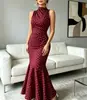 G26D615-Vestido de Verano Retro de Lunares sin Mangas de Cola de Pescado, Cuello Semi Alto, Cintura Fruncida con Pliegues Laterales, Largo Medio