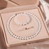 Collar de Perlas para Mujer Hebilla de Lingote Simple Regalo para el Día de la Madre Día de San Valentín Cadena Clavícula Joyería al por Mayor