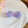 Brincos de Flor de Lótus Monet com Contas de Cristal e Agulha de Prata, Super Feéricos e Bonitos, com um Toque Luxuoso e de Alta Qualidade