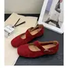 Hebilla de Cinturón Punta Redonda Elegantes Zapatos Planos Nuevos Estilo Coreano de Moda Boca Baja 2026 Zapatos Mary Jane para Mujer Ballet Zapatos de Verano