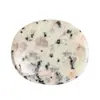 Piedra Cruda de Cristal Natural Lámina de Ágata Piedra de Energía Lámina Conformada Oficina Ovalada Piedra para Aliviar la Preocupación Chip de Agua Al Por Mayor