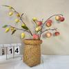 Nuevos productos transfronterizos Diversas simulaciones de frutas Manzana Caqui Adornos para sala de estar Decoración Hogar Año Nuevo Arreglo floral Adornos de mango