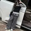 Conjunto para Meninas Estilo Primavera/Outono 2026 Novo Infantil Super Estiloso Fashionável Menina Grande Falso Duas Peças Camada Base Conjunto de Duas Peças