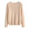 Suéter de tricô, pulôver de inverno feminino de alta qualidade, novo estilo, camada base de fleece Andy, peça de vestuário feminina de primeira linha com enfeites de strass, gola redonda transfronteiriça