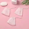 Saco para Sabonete Camada Dupla Corda Branca Pequena Rede Espumante Rede Espumante para Sabonete Artesanal Limpeza Facial Limpador Facial Rede Espumante para Sabonete