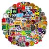 100 pegatinas de logo de patineta de marca de moda, resistentes al agua, para funda de teléfono móvil, equipaje, computadora, casco, pegatinas europeas y americanas, pequeño bombero