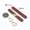 51 accesorios bolso estilo coreano piel de vaca oreja colgante en dos lados correa con hebilla de cuero bolso de tela hecho a mano accesorios DIY