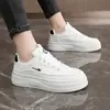 [Personalizado] Hy312 Nuevos Zapatos Blancos Transpirables para Primavera y Otoño 2025 Resistentes al Desgaste y que Aumentan la Altura Suela Fina Estilo Casual Coreano