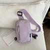 Bolsa de Lona para Mulheres 2025 Novo Design de Nicho Estilo Esportivo Bolsa Transversal Estilo Coreano Tendência Mochila para Ciclismo Bolsa de Peito para Homens