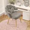 Silla de Maquillaje para Uso en Casa, Taburete Tocador para Habitación de Niña, Silla Pétalo, Taburete de Maquillaje, Silla de Manicura de Lujo Ligero con Respaldo Yuan Luo