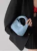 Design de Nicho Bolsa de Palha Artesanal Mini Bolsa de Mão com Corrente Pequena 2024 Nova Cesta de Legumes Bolsa para Celular Bolsa Transversal