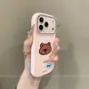 Adecuado para funda de teléfono Apple 17 Pro Max, protección de borde completo, diseño divertido para iPhone 14, oso simple y lindo para iPhone 16 Pro Max
