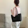Bolsa Tote Simples de Tecido de Grande Capacidade para Mulheres 2026 Verão Novo Estilo Nicho Estilosa Retrô para Trabalho e Deslocamento Bolsa de Ombro
