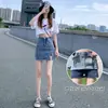 Falda de Mezclilla de Cintura Alta con Abertura para Mujer Primavera y Verano Ajustada de Corte A Versátil para Chicas Calientes Tallas Grandes Falda de Cadera Falda de Longitud Media