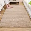 Tapete de Chenille Longo Resistente a Manchas Antiderrapante Quarto Tapete ao Lado da Cama Sala de Estar Tapete de Chão para Sofá e Mesa de Centro Varanda Tapete para Janela de Canto