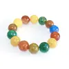Pulseira de Ágata Natural Multicolorida com Padrão de Dragão, Pulseira DIY Colorida Cor de Doce com Padrão de Escama de Dragão para Homens e Mulheres, Pulseira de Ágata no Atacado