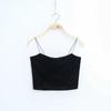 Europeo y Americano Nuevo 2024 Aliexpress Invierno Exportación Popular Terciopelo Corto Tirantes de Goma Banda Elástica Cuello de Una Línea Chaleco para Mujer