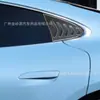 Adecuado para 19-22 Porsche Taycan Interior de Coche Modificado Fibra de Carbono Triángulo Trasero Vidrio Calcomanía Decorativa