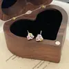 Brincos Minimalistas Franceses de Cubo de Açúcar Doces Dopamina Pequenos Simples Exquisitos Design de Moda Brincos Estilo Influenciador