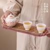 Bandeja de Té Transparente de Plástico Ningxuan Estilo Retro Soporte para Olla Doméstico Bandeja Zen de Burbujas Secas Impermeable Tapete para Té Aislamiento