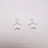 Accesorios de joyería de aleación diy colgante de estrella de cinco puntas hueca retro pulsera collar pendientes abalorios charm de estrella