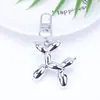 Llavero Perro Globo Colorido Mini Acero Inoxidable Animal de Dibujos Animados Accesorios Pintados Figura Adorno Colgante Pequeño