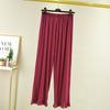 Pantalones anchos de primavera y verano Audell, pantalones holgados rosas, clásicos de algodón con un toque lateral recto, pantalones de mujer de talla grande