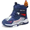 Comercio Exterior Transfronterizo Zapatos para Niños Botas de Nieve de Invierno Zapatos Grandes de Algodón Antideslizantes Con Felpa Adentro Cálidos Zapatos de Invierno Zapatos para Niños Medianos y Grandes