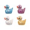 Micro-paisagem Bonito Fino Glitter Amarelo Pato Boneca Pingente Paisagismo Resina Decorações Acessórios Mini Pequenos Ornamentos
